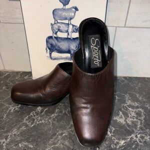 Sporto Brown Women's Mules